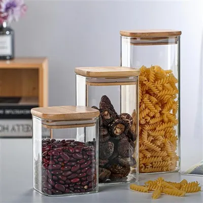 Réservoir de rangement en verre borosilicate élevé